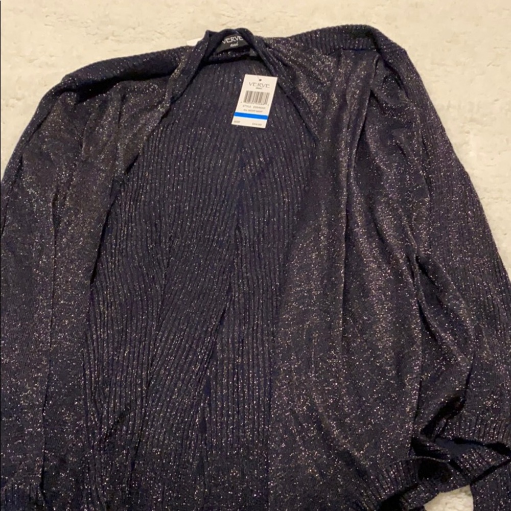 Gold And navy open cardigan